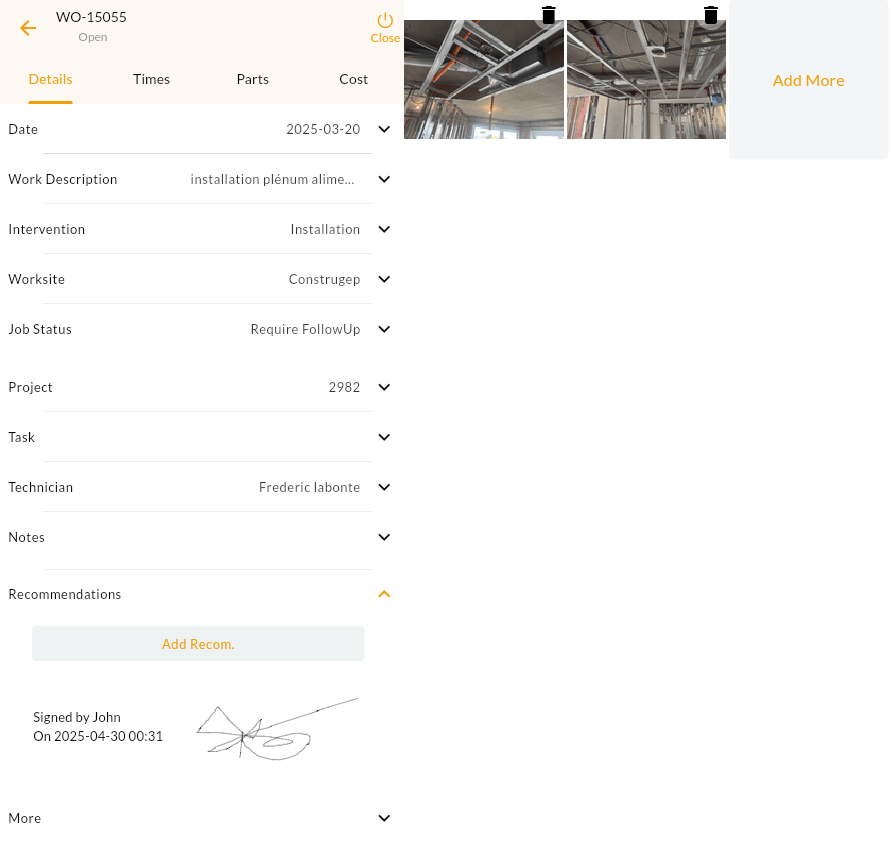 Work Order Management